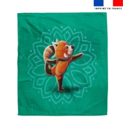 Coupon serviette de plage motif panda roux yoga danseur - Création Stillistic