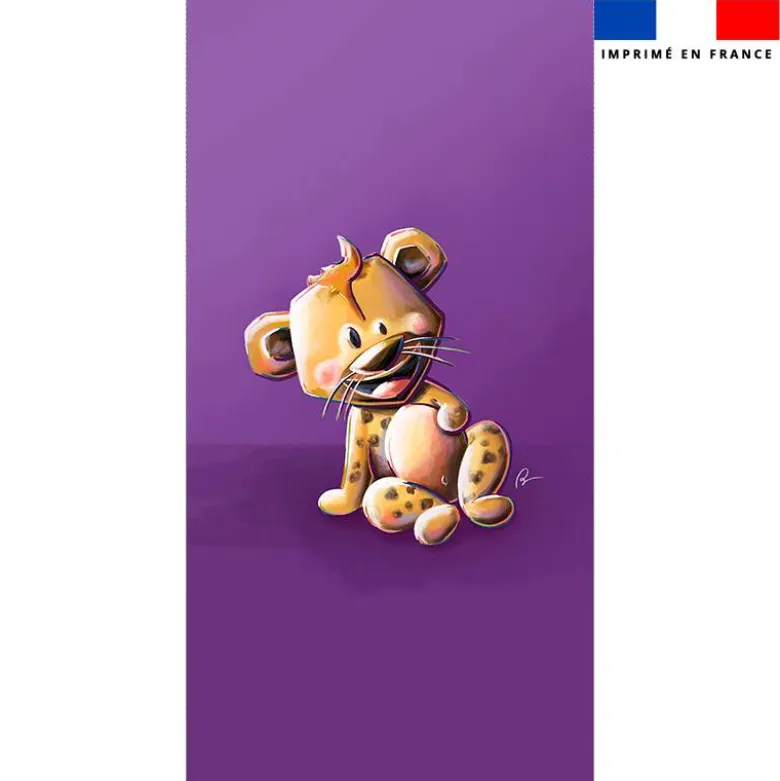 Coupon serviette de plage motif bébé hyène - Création Stillistic