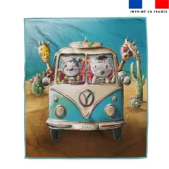 Coupon serviette de plage motif hippo van - Création Stillistic