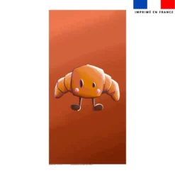 Coupon serviette de plage motif amis ptit déj Croissant - Création Stillistic