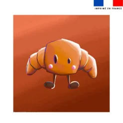 Coupon serviette de plage motif amis ptit déj Croissant - Création Stillistic