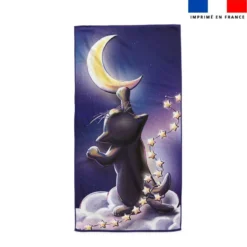 Coupon serviette de plage motif chat Sirius - Création Stillistic