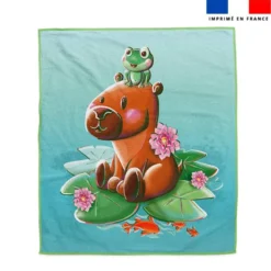 Coupon serviette de plage motif capybara - Création Stillistic
