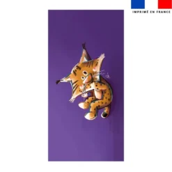 Coupon serviette de plage motif bébé lynx - Création Stillistic