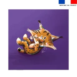 Coupon serviette de plage motif bébé lynx - Création Stillistic