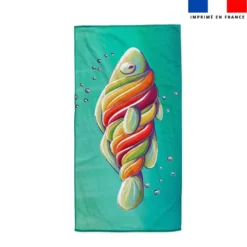 Coupon serviette de plage motif poisson sucre d'orge - Création Stillistic