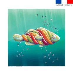 Coupon serviette de plage motif poisson sucre d'orge - Création Stillistic