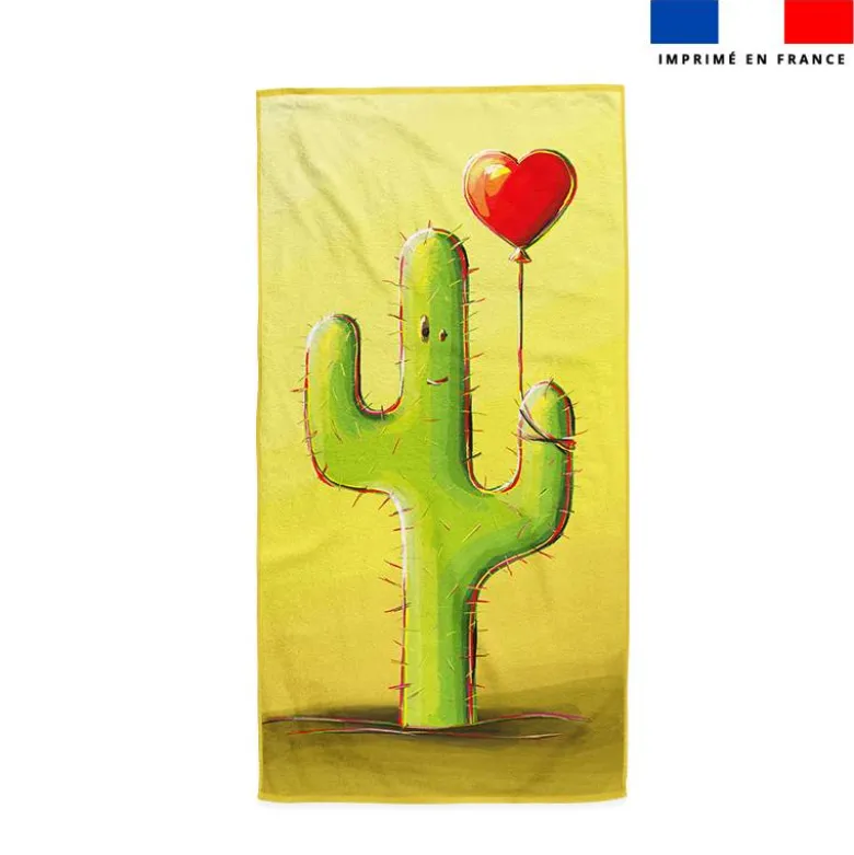 Coupon serviette de plage motif cactus - Création Stillistic