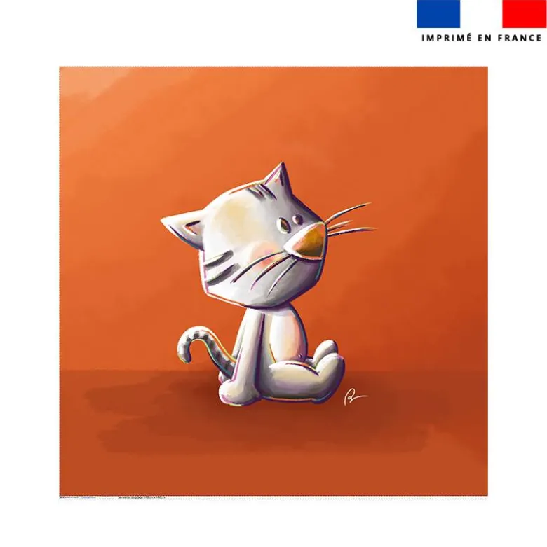 Coupon serviette de plage motif bébé chat - Création Stillistic