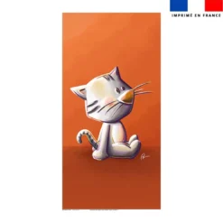 Coupon serviette de plage motif bébé chat - Création Stillistic