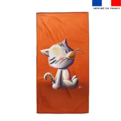 Coupon serviette de plage motif bébé chat - Création Stillistic