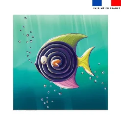 Coupon serviette de plage motif poisson réglisse - Création Stillistic