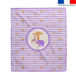 Coupon serviette de plage motif marinière savane- Création Lili Bambou Design
