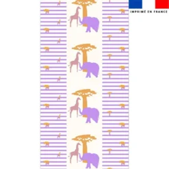 Coupon serviette de plage motif marinière savane- Création Lili Bambou Design