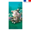 Coupon serviette de plage motif singe gourmand - Création Stillistic
