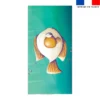 Coupon serviette de plage motif poisson oeuf - Création Stillistic
