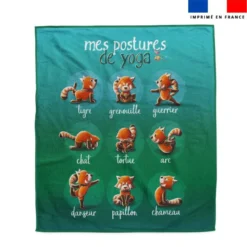 Coupon serviette de plage motif panda roux yoga - Création Stillistic