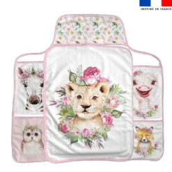 Coupon tapis à langer animaux aquarelle