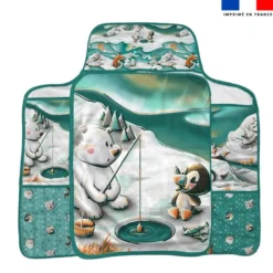 Coupon tapis à langer animaux du froid Ours et Macareux - Création Stillistic