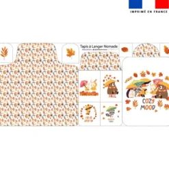 Coupon tapis à langer animaux d'automne