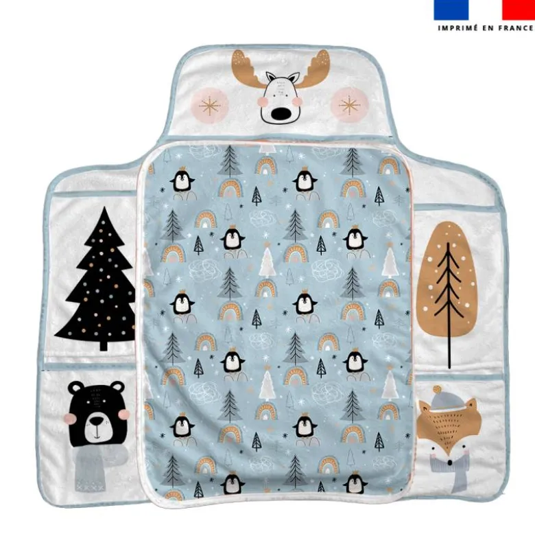 Coupon tapis à langer animaux hiver