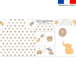 Coupon tapis à langer baby ours marron et ocre