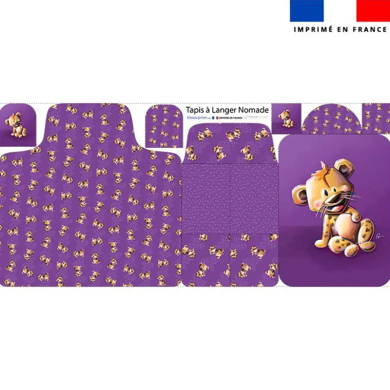 Coupon tapis à langer bébé hyène - Création Stillistic