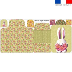 Coupon tapis à langer lapin printanier - Création Stillistic