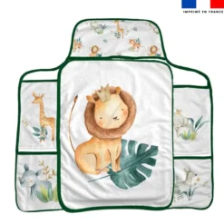 Coupon tapis à langer safari animaux aquarelle