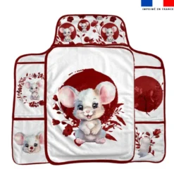 Coupon tapis à langer souris aquarelle