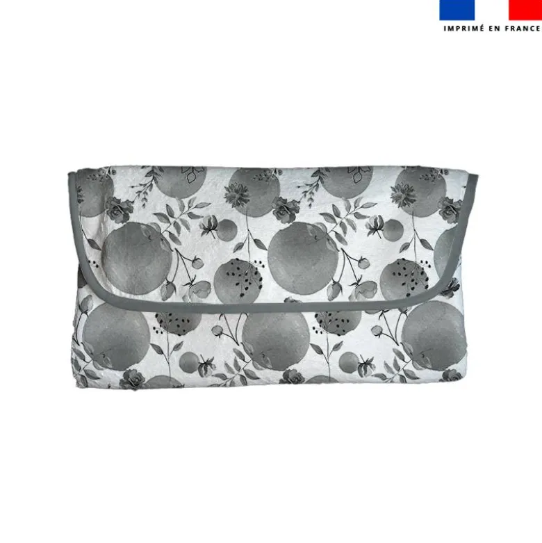 Coupon tapis à langer zèbre aquarelle
