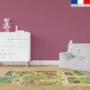 Coupon velours pour tapis de jeu motif girly