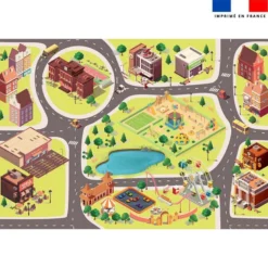 Coupon velours pour tapis de jeu motif city