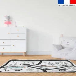 Coupon velours pour tapis de jeu motif dinosaure