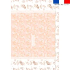 Coupon 135x200 cm de mousseline pour poncho de plage motif feuille tie and dye