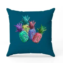 Coupon 45x45 cm imprimé ananas multicolores - Création Cat&Colours