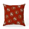 Coupon 45x45 cm imprimé animaux couronne de noel rouge - Création Stillistic