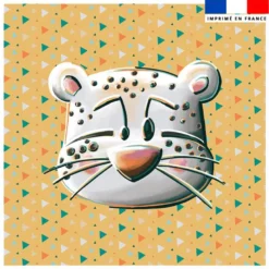 Coupon 45x45 cm imprimé animaux du froid Panthère - Création Stillistic