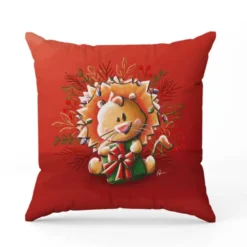 Coupon 45x45 cm imprimé bébé lion de noel - Création Stillistic