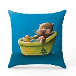Coupon 45x45 cm imprimé bébé loutre - Création Stillistic