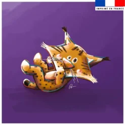 Coupon 45x45 cm imprimé bébé lynx - Création Stillistic