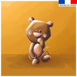 Coupon 45x45 cm imprimé bébé ours - Création Stillistic
