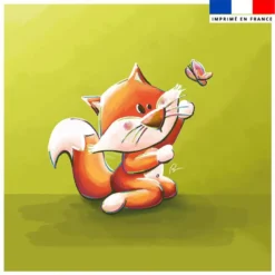 Coupon 45x45 cm imprimé bébé renard - Création Stillistic