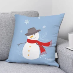 Coupon 45x45 cm imprimé bonhomme de neige - Création Nidillus Carémoli