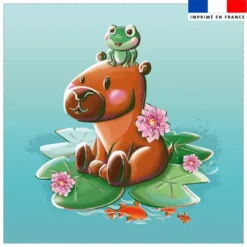 Coupon 45x45 cm imprimé capybara - Création Stillistic