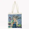 Coupon 45x45 cm imprimé diva océan - Création Lita Blanc