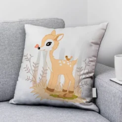 Coupon 45x45 cm imprimé faon - Création Nidillus Carémoli