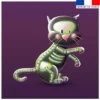 Coupon 45x45 cm imprimé Halloween Squelette - Création Stillistic