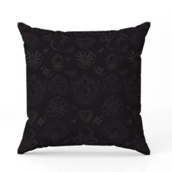 Coupon 45x45 cm imprimé Noël pain d'épices noir - Création Stillistic