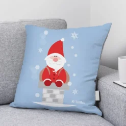 Coupon 45x45 cm imprimé père noel cheminée - Création Nidillus Carémoli